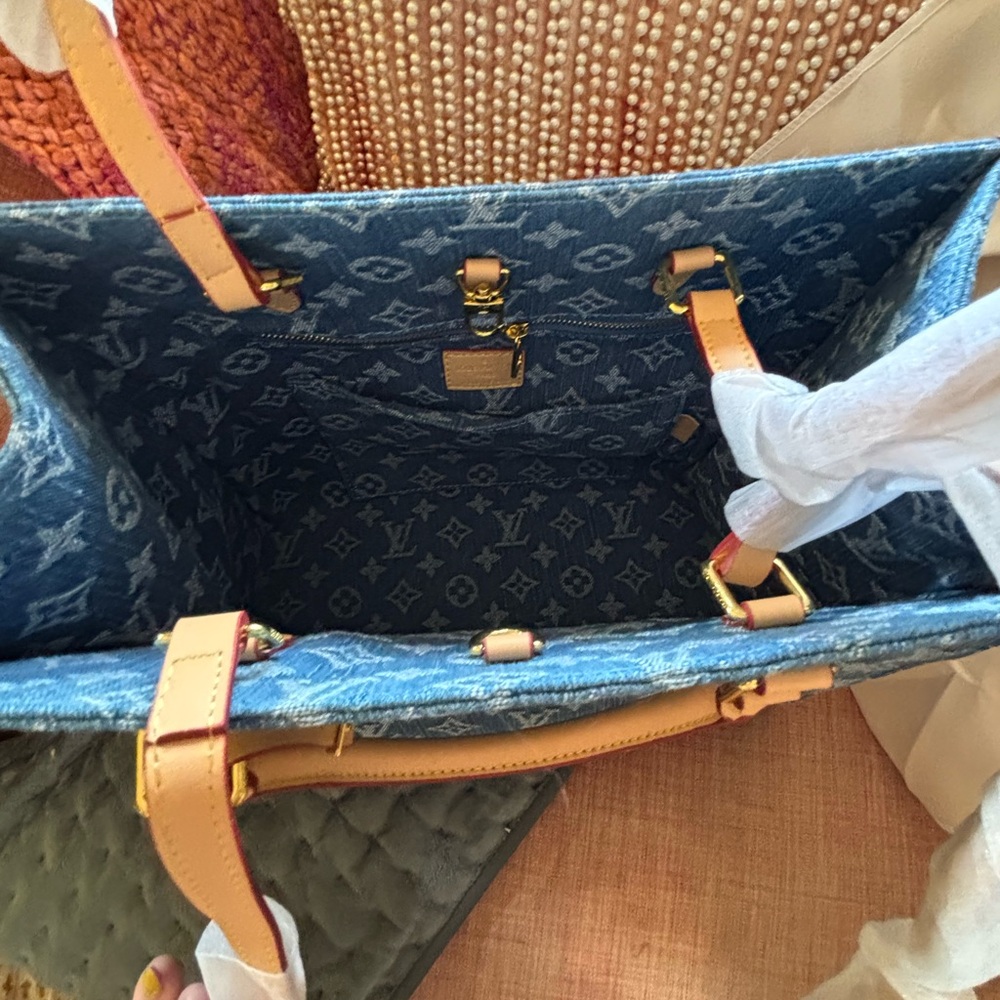 Louis Vuitton Denim Monogram Tote - Picture 2 of 6